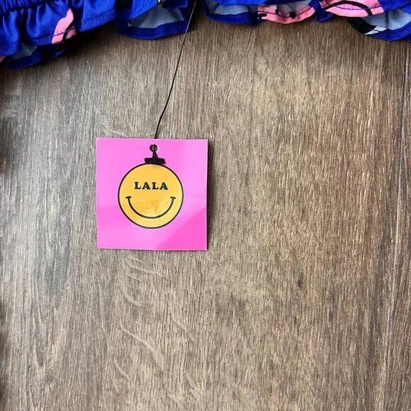 NEW Dressed in LALA Forget the Rules Icon Dress Blue Yin Yang Smile Dress L - Picture 9 of 15